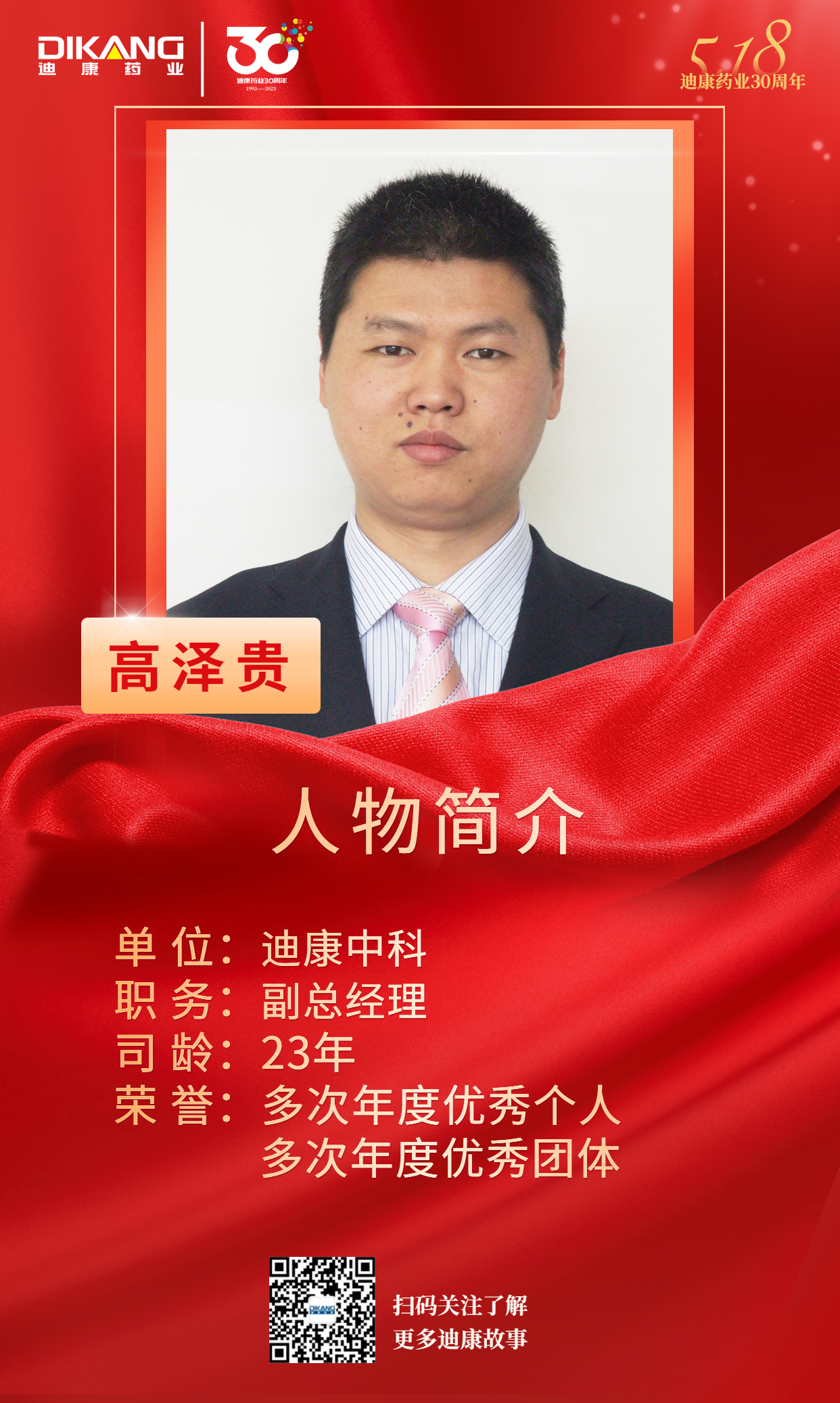 【中国尊龙凯时药业30周年人物专访】同心30载 同行中国尊龙凯时人——（十二）高泽贵：失败是成功之母 成功是失败之父